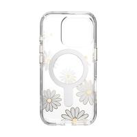 Speck Presidio Lux ClickLock & MagSafe - Etui iPhone 16 Pro (Sunshine Daisies / Clear / Gold)