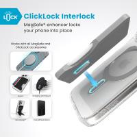 Speck Presidio Perfect-Clear ClickLock & MagSafe - Etui iPhone 16 Pro (Clear / Chrome Finish / Serene Silver)