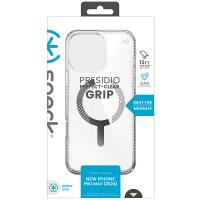 Speck Presidio Perfect-Clear Grip MagSafe - Etui iPhone 16 Pro Max (Clear / Chrome Finish / Serene Silver)