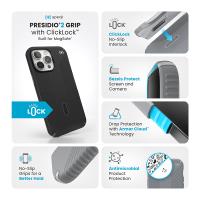 Speck Presidio2 Grip ClickLock & MagSafe - Etui iPhone 16 Pro Max (Black / Slate Grey / White)