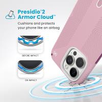 Speck Presidio2 Grip ClickLock & MagSafe - Etui iPhone 16 Pro Max (Wednesday Pink / Boysenberry Purple / White)