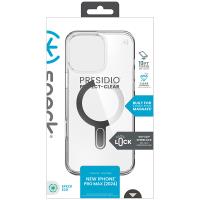 Speck Presidio Perfect-Clear ClickLock & MagSafe - Etui iPhone 16 Pro Max (Clear / Chrome Finish / Serene Silver)