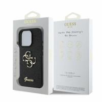 Guess Fixed Glitter Big 4G - Etui iPhone 16 Pro (czarny)