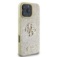 Guess Fixed Glitter Big 4G - Etui iPhone 16 Pro Max (złoty)