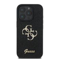 Guess Fixed Glitter Big 4G - Etui iPhone 16 Pro Max (czarny)