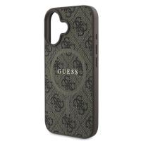 Guess 4G Ring Classic Logo MagSafe - Etui iPhone 16 Plus (brązowy)