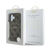 Guess 4G Ring Classic Logo MagSafe - Etui iPhone 16 Plus (brązowy)