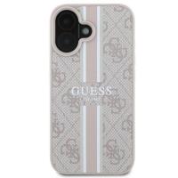 Guess 4G Printed Stripes MagSafe - Etui iPhone 16 Plus (różowy)