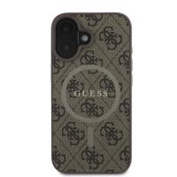 Guess 4G Ring Classic Logo MagSafe - Etui iPhone 16 (brązowy)