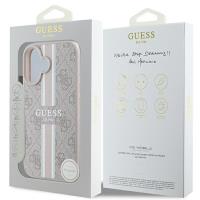 Guess 4G Printed Stripes MagSafe - Etui iPhone 16 (różowy)