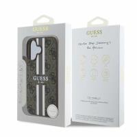 Guess 4G Printed Stripes MagSafe - Etui iPhone 16 (brązowy)