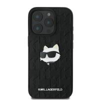 Karl Lagerfeld Monogram Choupette Head Pin - Etui iPhone 16 Pro (czarny)