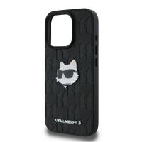 Karl Lagerfeld Monogram Choupette Head Pin - Etui iPhone 16 Pro (czarny)