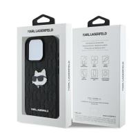 Karl Lagerfeld Monogram Choupette Head Pin - Etui iPhone 16 Pro (czarny)