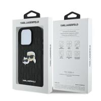 Karl Lagerfeld Monogram Karl & Choupette Head Pin - Etui iPhone 16 Pro (czarny)