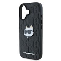 Karl Lagerfeld Monogram Choupette Head Pin - Etui iPhone 16 (czarny)