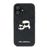 Karl Lagerfeld Monogram Karl & Choupette Head Pin - Etui iPhone 16 (czarny)