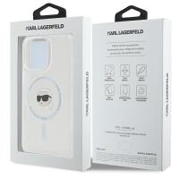 Karl Lagerfeld IML Metal Karl Head MagSafe - Etui iPhone 16 Pro (biały)