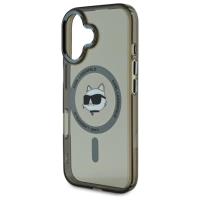 Karl Lagerfeld IML Metal Choupette Head MagSafe - Etui iPhone 16 Plus (czarny)