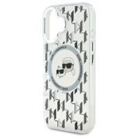 Karl Lagerfeld IML Monogram Karl & Choupette Head MagSafe - Etui iPhone 16 (przezroczysty)