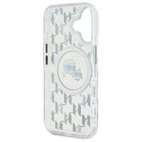 Karl Lagerfeld IML Monogram Karl & Choupette Head MagSafe - Etui iPhone 16 (przezroczysty)