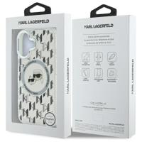 Karl Lagerfeld IML Monogram Karl & Choupette Head MagSafe - Etui iPhone 16 (przezroczysty)