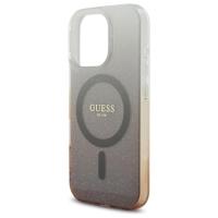 Guess IML Glitter Gradient MagSafe - Etui iPhone 16 Pro (brązowy)