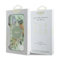 Guess IML Flower & Tonal Circle MagSafe - Etui iPhone 16 Plus (zielony)