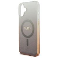 Guess IML Glitter Gradient MagSafe - Etui iPhone 16 Plus (brązowy)