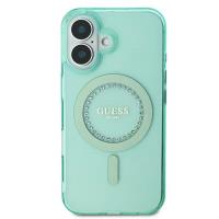 Guess IML Rhinestones MagSafe - Etui iPhone 16 Plus (zielony)