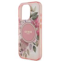 Guess IML Flower & Tonal Circle MagSafe - Etui iPhone 16 Pro Max (różowy)