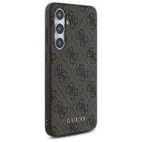 Guess 4G Metal Gold Logo - Etui Samsung Galaxy S24 FE (brązowy)