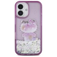 Hello Kitty Liquid Glitter 50TH Anniversary Party - Etui iPhone 16 (fioletowy)