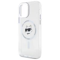 Karl Lagerfeld IML Metal Choupette Head MagSafe - Etui iPhone 12 / iPhone 12 Pro (biały)