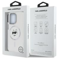 Karl Lagerfeld IML Metal Choupette Head MagSafe - Etui iPhone 13 Pro (biały)