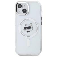 Karl Lagerfeld IML Metal Choupette Head MagSafe - Etui iPhone 15 (biały)