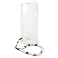 Guess White Pearl Strap - Etui iPhone 12 Pro Max (przezroczysty)