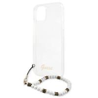 Guess White Pearl Strap - Etui iPhone 15 / 14 / 13 (przezroczysty)