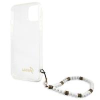 Guess White Pearl Strap - Etui iPhone 15 / 14 / 13 (przezroczysty)