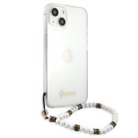 Guess White Pearl Strap - Etui iPhone 13 Mini (przezroczysty)