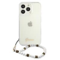 Guess White Pearl Strap - Etui iPhone 13 Pro Max (przezroczysty)