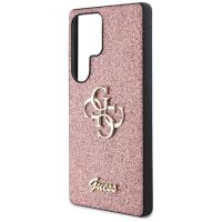 Guess Fixed Glitter Big 4G Metal Logo - Etui do Samsung Galaxy S25 Ultra (różowy)