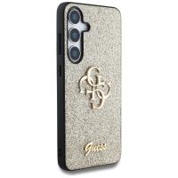 Guess Fixed Glitter Big 4G Metal Logo - Etui do Samsung Galaxy S25 (złoty)