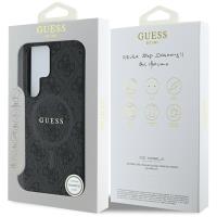 Guess Leather 4G Colored Ring Classic Logo MagSafe - Etui do Samsung Galaxy S25 Ultra (czarny)