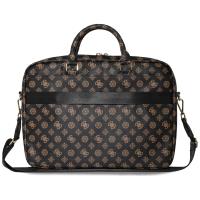 Guess 4G Peony Front Pocket Zipper Triangle Logo - Torba na notebooka 16" (czarny)