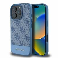 Guess 4G Bottom Stripe - Etui iPhone 16 Pro (niebieski)