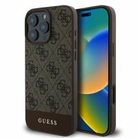 Guess 4G Bottom Stripe - Etui iPhone 16 Pro (brązowy)