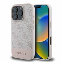 Guess 4G Bottom Stripe - Etui iPhone 16 Pro (różowy)