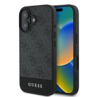 Guess 4G Bottom Stripe - Etui iPhone 16 (szary)