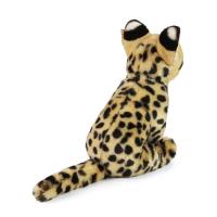 Rappa - Pluszowa realistyczna maskotka Kot Serwal siedzący 30 cm Eco-Friendly